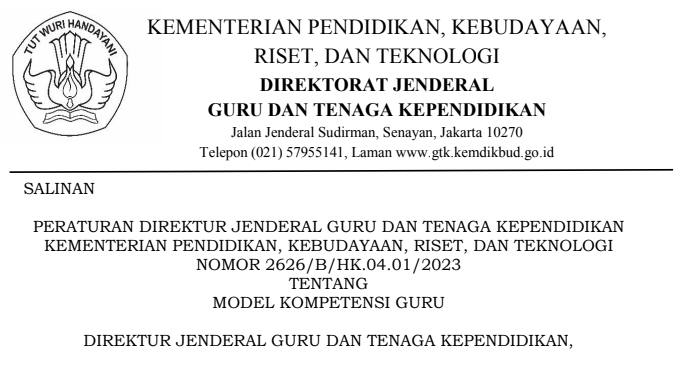 Model Kompetensi Guru