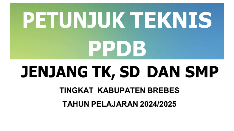 PPDB Brebes Tahun 2024