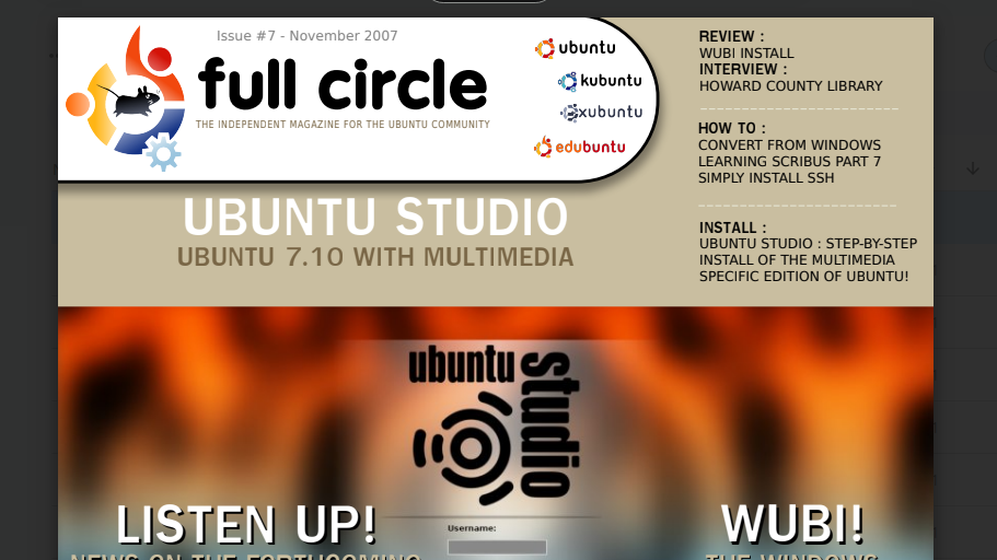 Full Circle Magazine November 2007